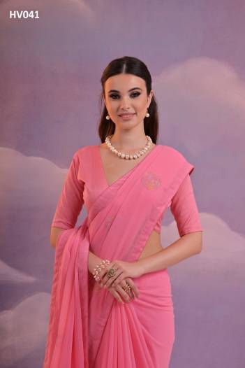 FASHION BERRY JALEBI HV041 DESIGNER GEORGETTE SAREE WHOLESALER IN INDIA